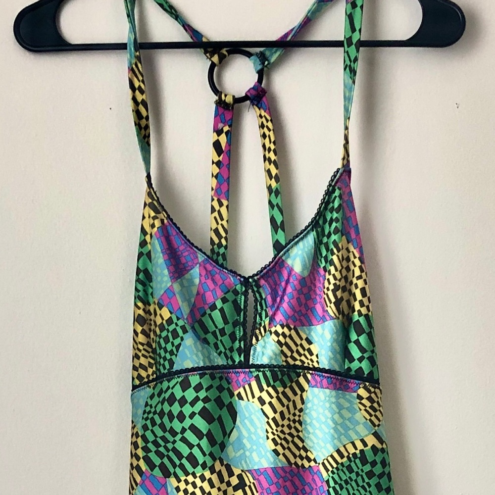 Abstract Technicolor Rave Dress - Music Festival Trippy Outfit